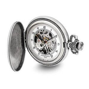 Charles Hubert Antiqued Oval Design Pocket Watch